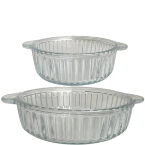 Блюдо стекло (2шт) PARALLEL 14см/19см 3051/SE3051GCL /Иран/