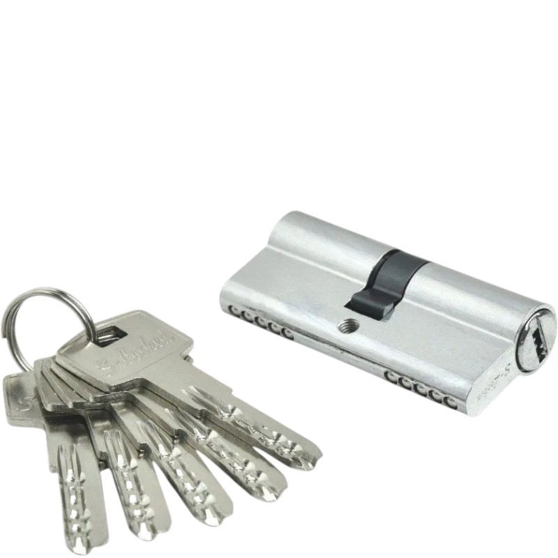 Цилиндровый механизм 70мм 5 ключей S-Locked C-200-70-CP хром (121484) 1/100