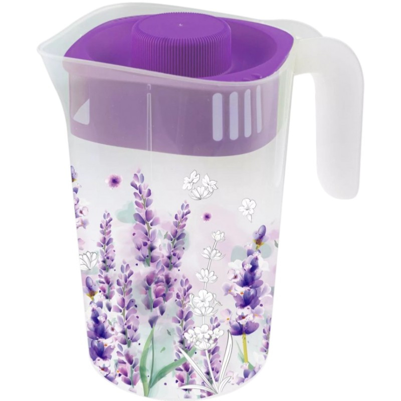 Кувшин пластм. 2,0л с крышкой Lavender ПБ17544 1/8