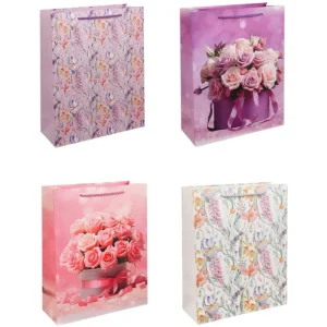 Пакет подарочный 26*32*10см Цветы LADECOR (507-483)
