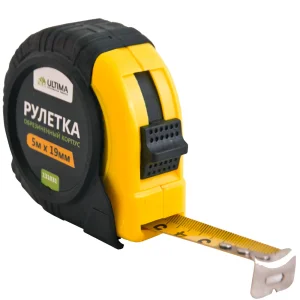 Рулетка  5м*25мм обрезиненный пластиковый корпус Ultima Lite 131034 1/6/10
