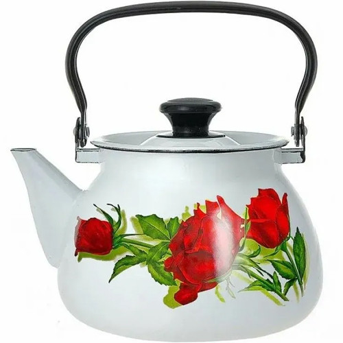 Чайник эмаль 3,0л Андора белый 42104-122/6-У4