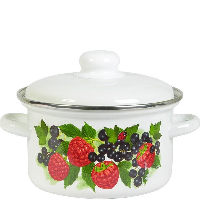 Кастрюля эмаль 2,0л с рисунком 01-1610/4 /МГ/ 1/8