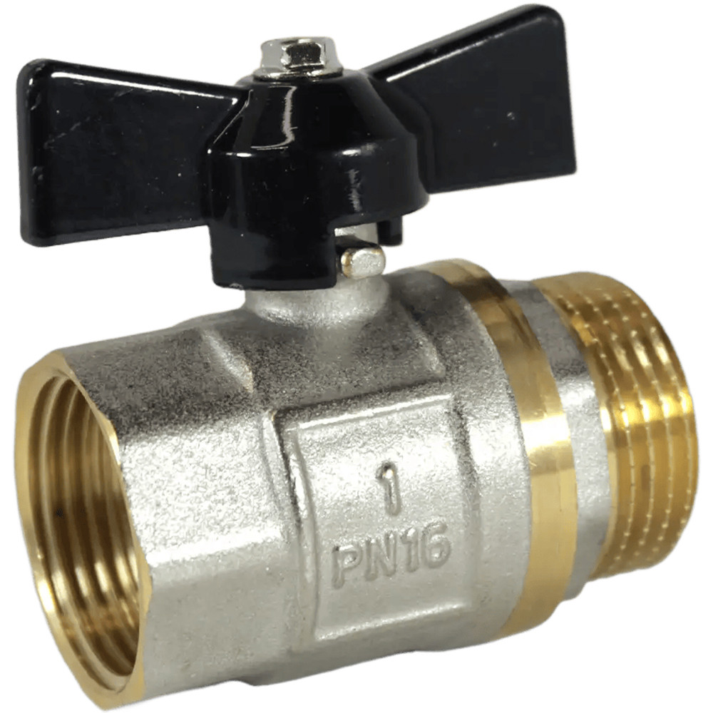 Кран шаровый 1" ш/г ф25 бабочка /F212.06-1"MF/ 1/12