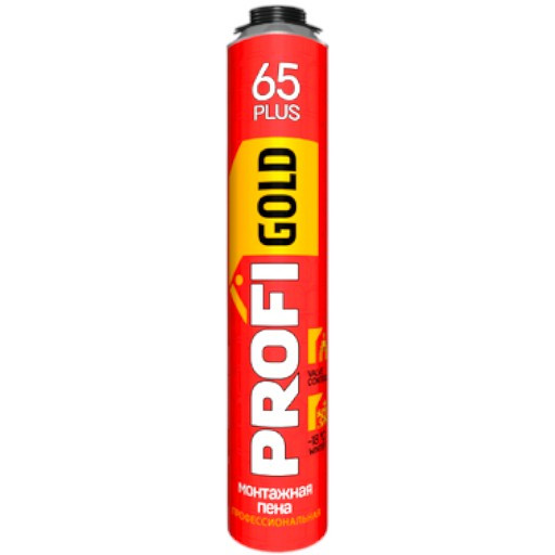 Пена монтажная PROFI GOLD 65л/870мл ЗИМНЯЯ профессиональная 1/12