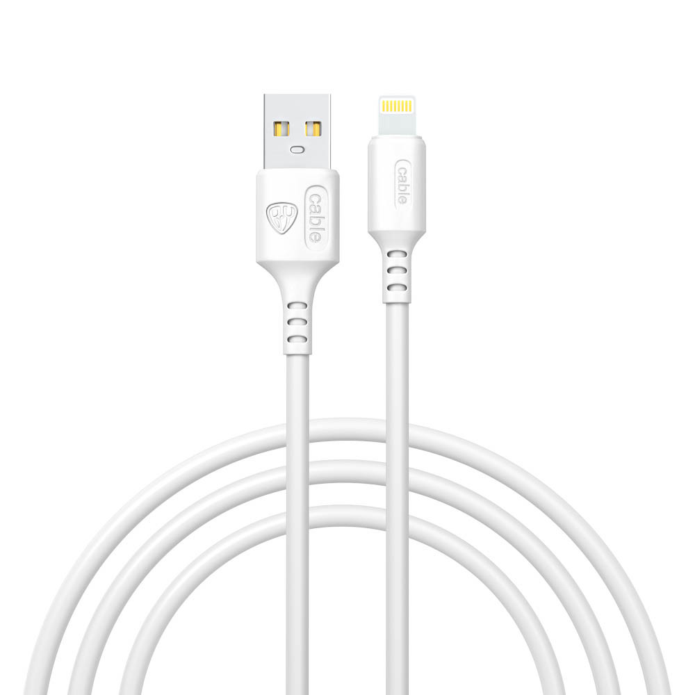 Кабель USB для зарядки iP 1,0м 2,4A BY Fusion белый (931-617)