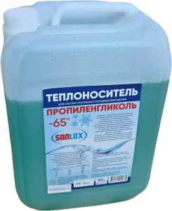 Теплоноситель SANLUX ECO 10 кг (пропиленгликоль) (-65*) Зеленый