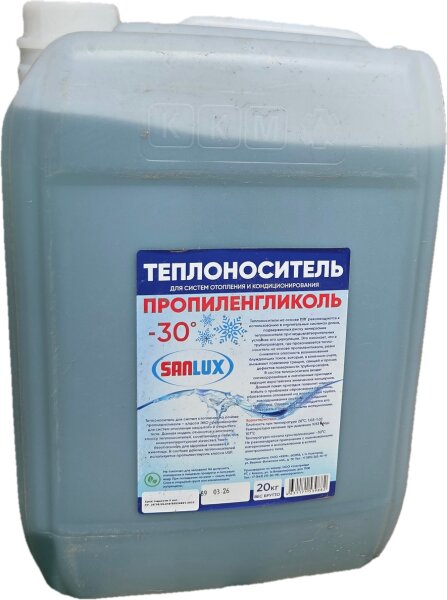 Теплоноситель SANLUX ECO 20 кг (пропиленгликоль) (-30*) Зеленый