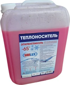 Теплоноситель SANLUX 10 кг (этиленгликоль) (-65*) Красный