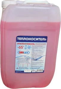 Теплоноситель SANLUX 20 кг (этиленгликоль) (-65*) Красный