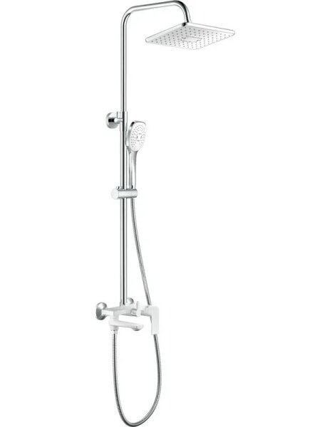 Смес. д/ванны с душ/стойкой шар (120см*35см) HB24505-8 белый